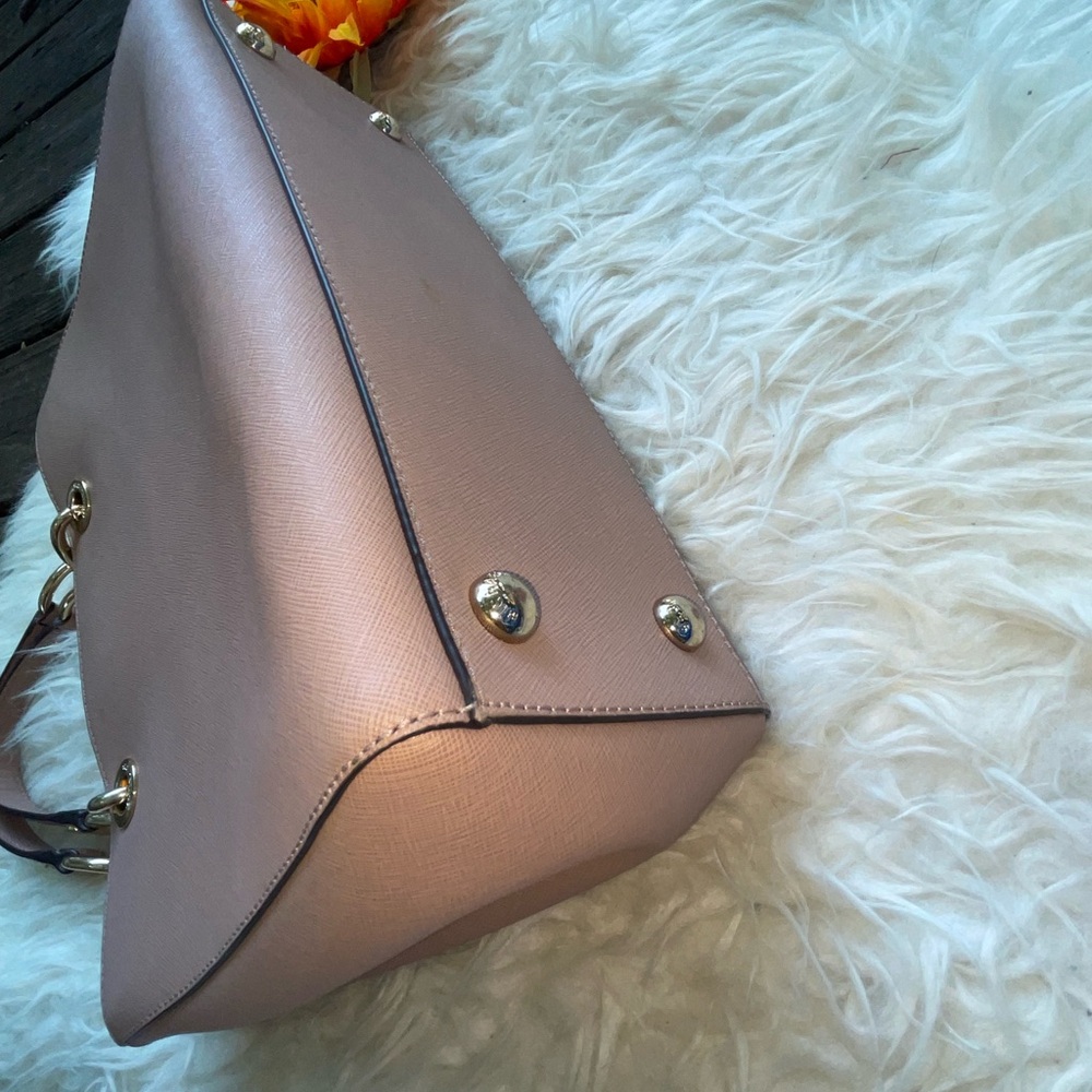 NWOT $248 Michael Kira Cynthia Saffiano leather satchel with longer strap - Picture 10 of 15